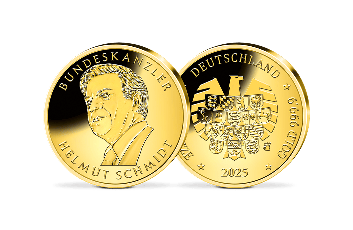 Gold-Prägung Bundeskanzler Helmut Schmidt