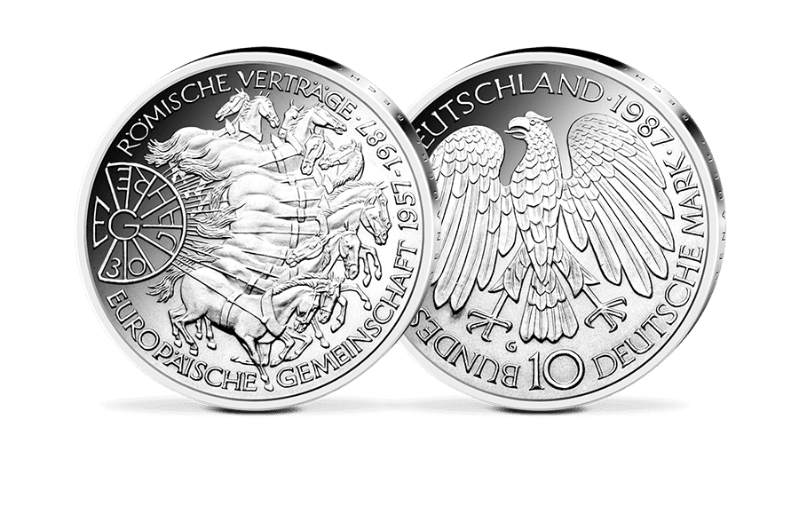 10-DM-Münze 30 Jahre Römische Verträge