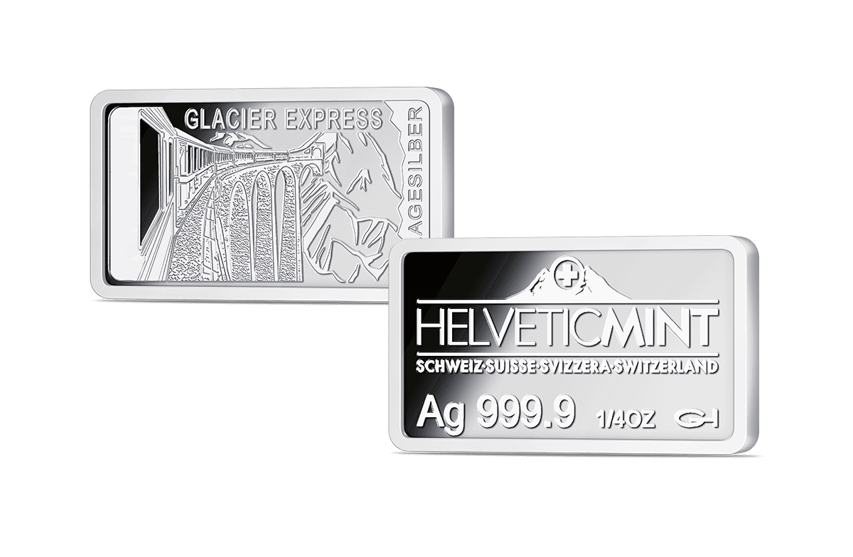 Schweizer Silberbarren Glacier Express
