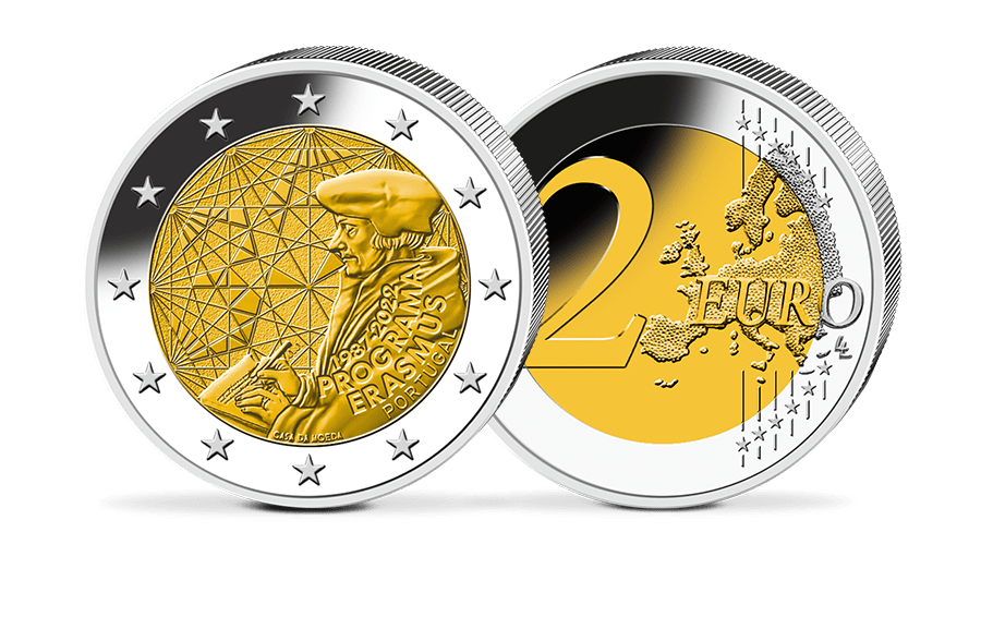 2-Euro-Gedenkmünze Portugal 2022 - 35 Jahre Erasmus-Programm