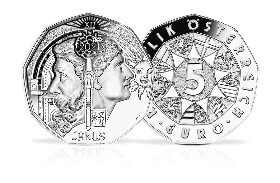 5-Euro-Neujahrsmünze Österreich Janus 2021 5-Euro-Neujahrsmünze Österreich Janus 2021