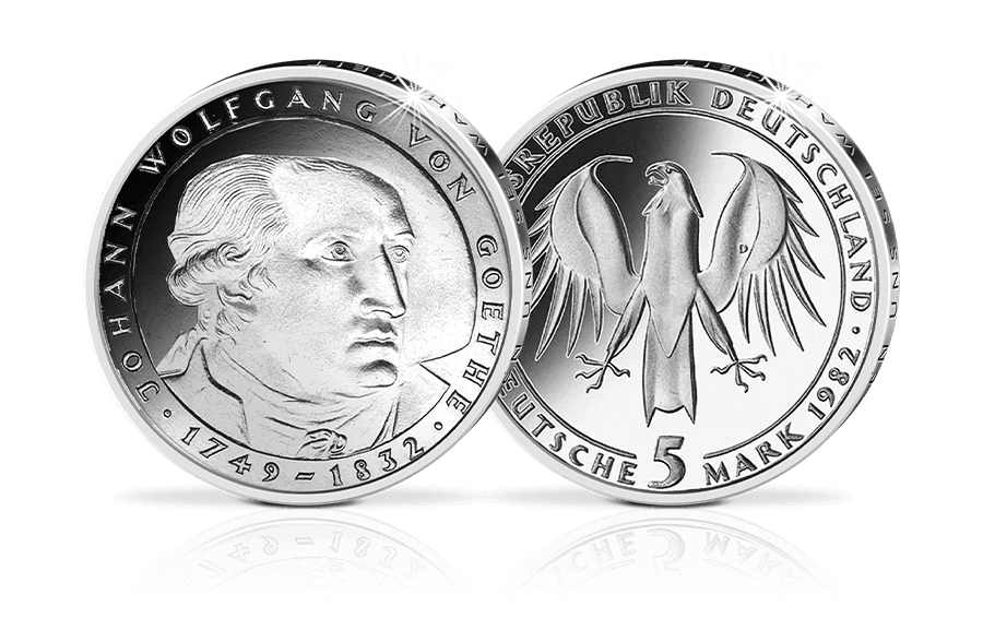 5-DM-Münze Johann Wolfgang von Goethe 5-DM-Münze Johann Wolfgang von Goethe