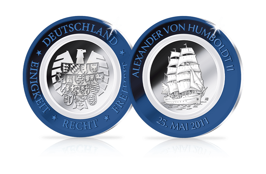 Sonder-Gedenkprägung Alexander von Humboldt II mit weißem Ring