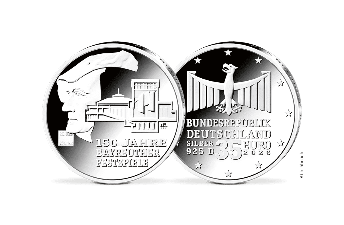 35-Euro-Silbermünze 2026 150 Jahre Richard-Wagner-Festspiele Bayreuth