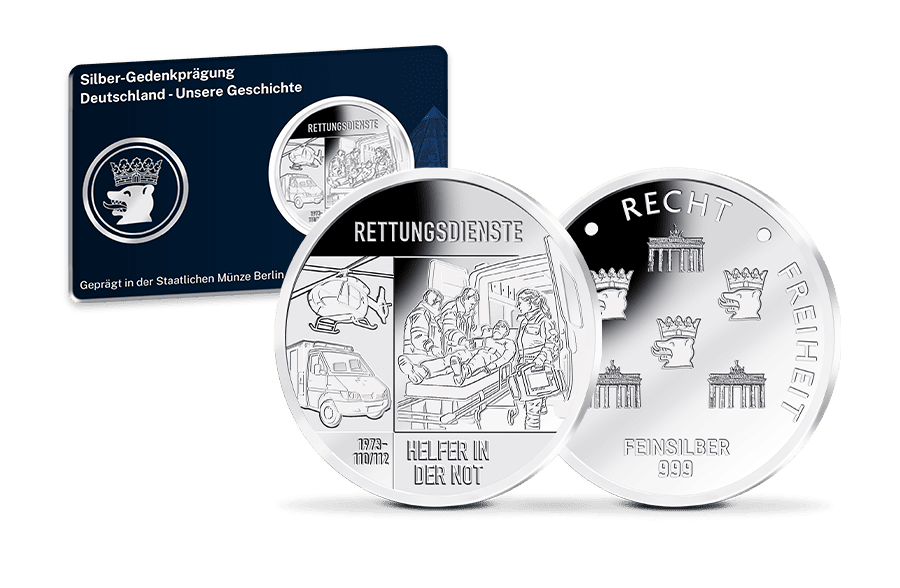 Silber-Gedenkprägung Rettungsdienste - Helfer in der Not
