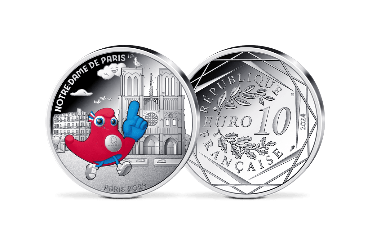 10-Euro-Silbermünze Frankreich - Notre Dame de Paris