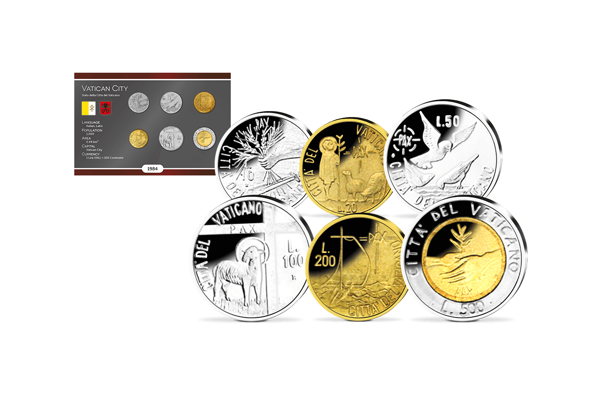 Kursmünzensatz Vatikan - Johannes Paul II. 1984