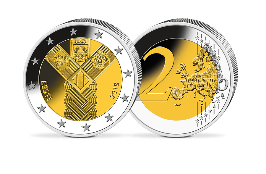 2-Euro-Gedenkmünze - Estland 2018 - 100 Jahre Unabhängigkeit im Baltikum 2-Euro-Gedenkmünze - Estland 2018 - 100 Jahre Unabhängigkeit im Baltikum