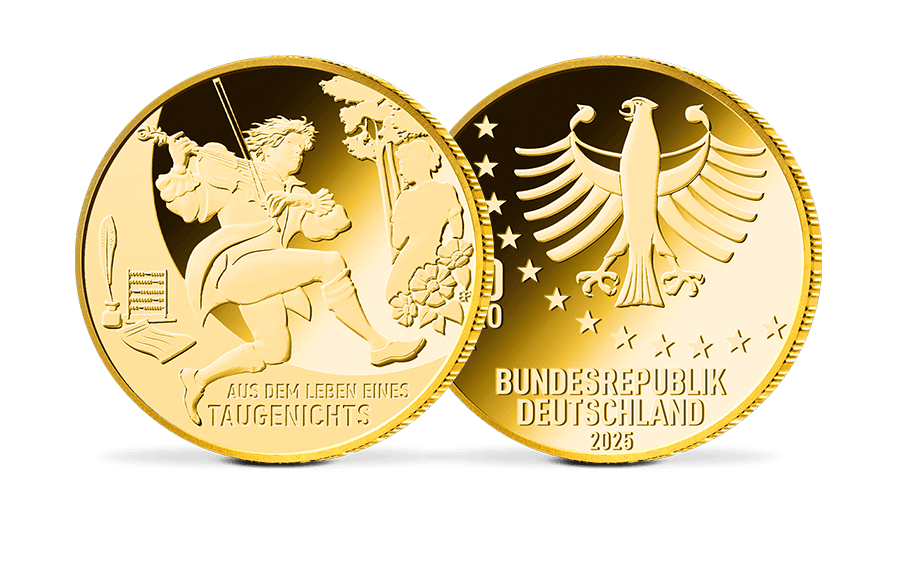 100-Euro-Goldmünze Deutschland  Aus dem Leben eines Taugenichts 2025