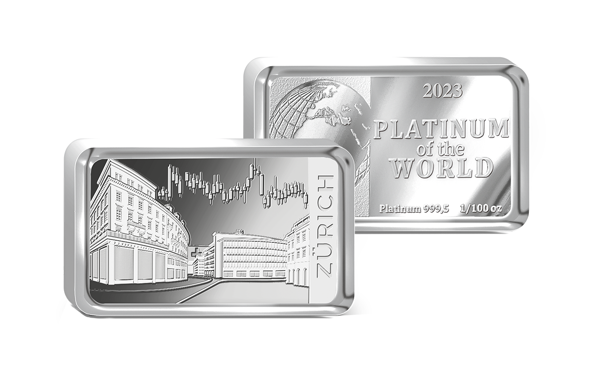 Platinbarren Finanzplatz Zürich