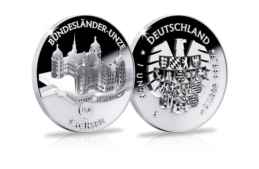 Bundesländer-Unze Sachsen – Schloss Moritzburg Bundesländer-Unze Sachsen – Schloss Moritzburg
