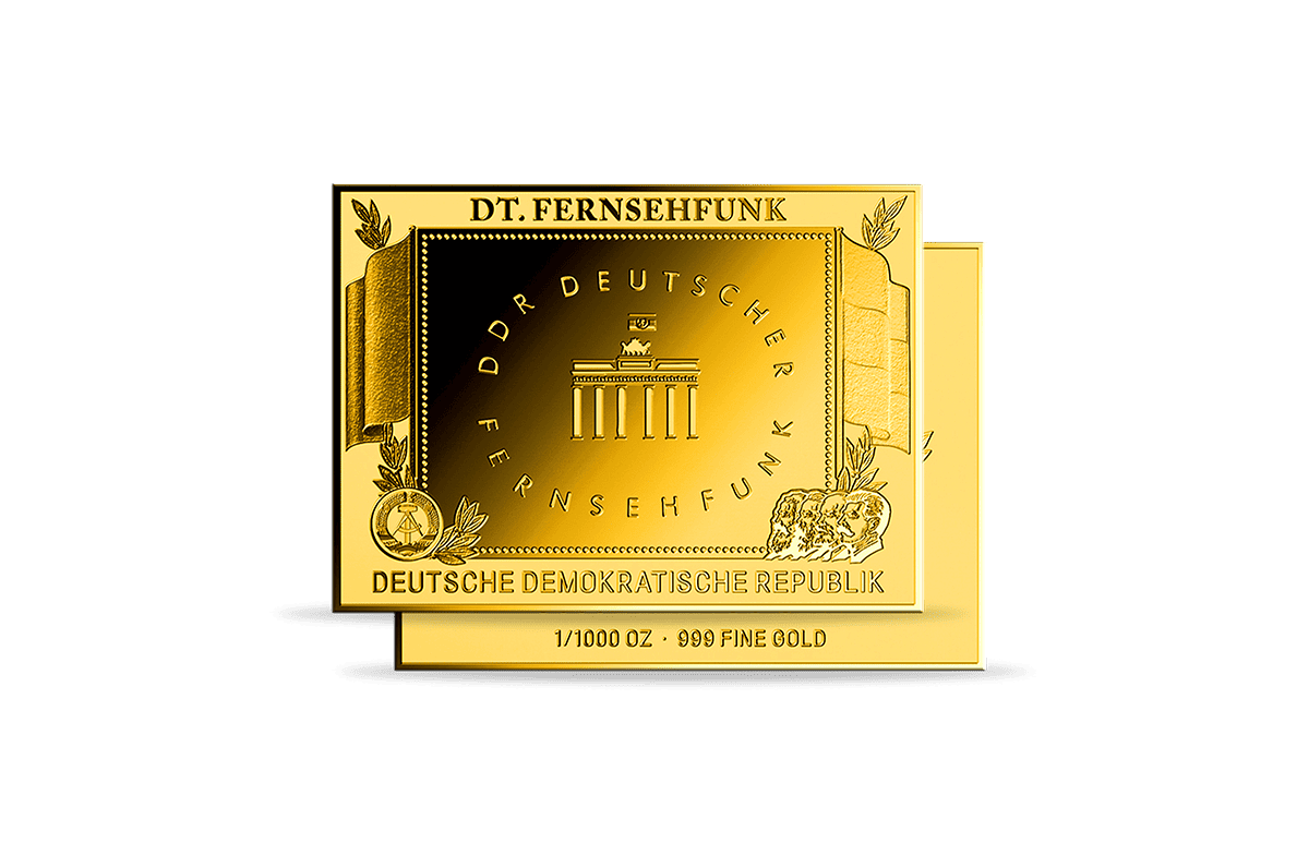 Gold-Münzbarren Deutscher Fernsehfunk