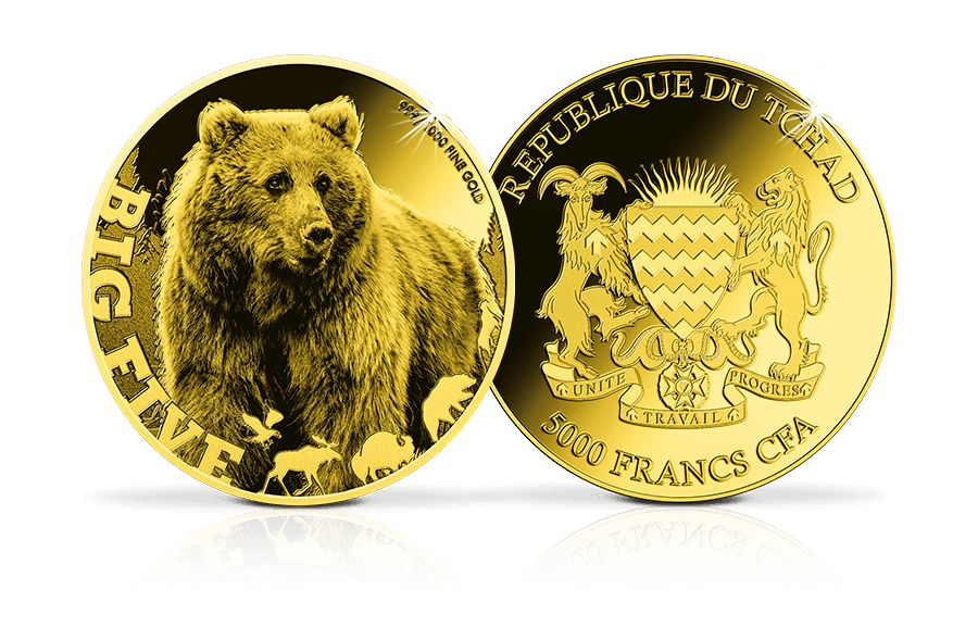 Goldmünze Grizzlybär – Big Five Goldmünze Grizzlybär – Big Five