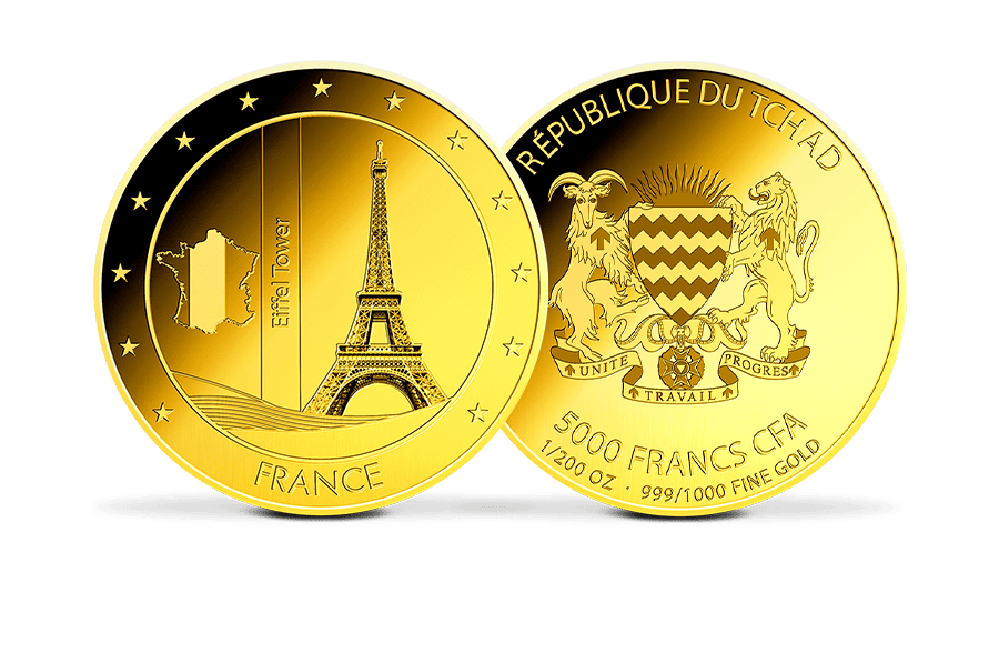 Goldmünze 25 Jahre Euro Frankreich
