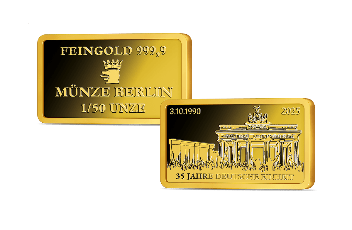 Gold-Barren 35 Jahre Deutsche Einheit