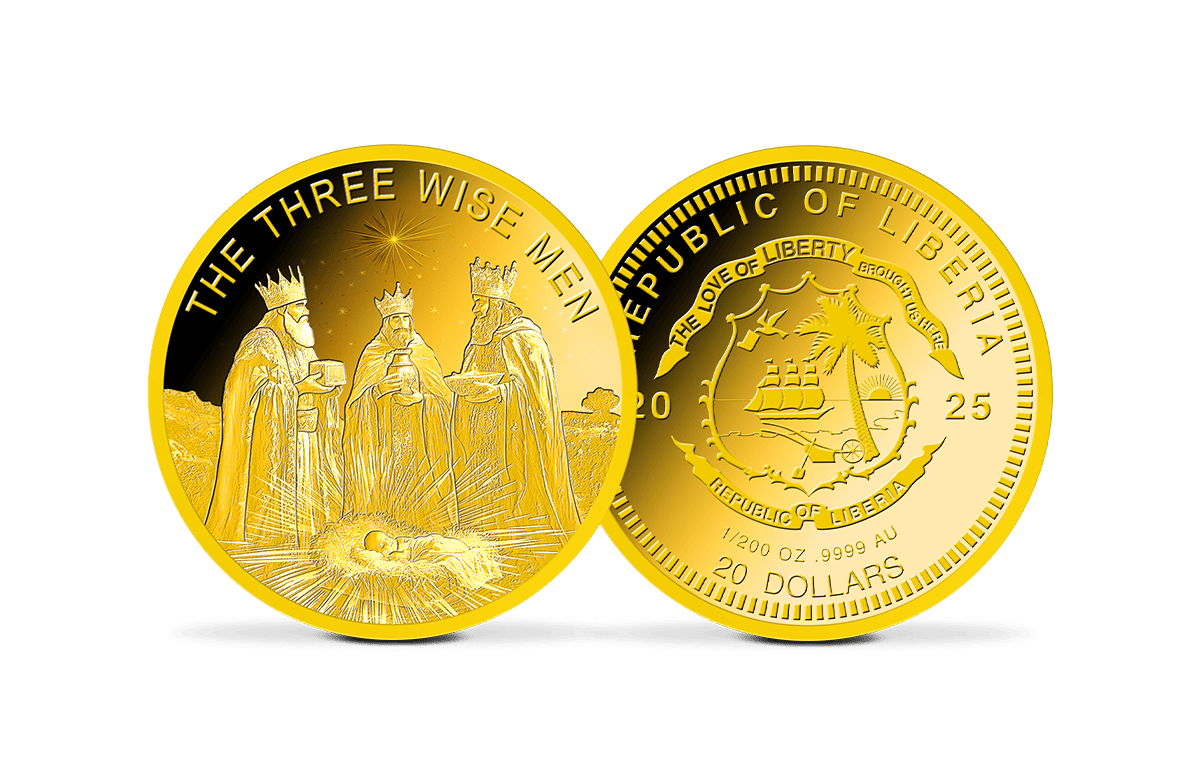 Dollar-Goldmünze Die Heiligen Drei Könige