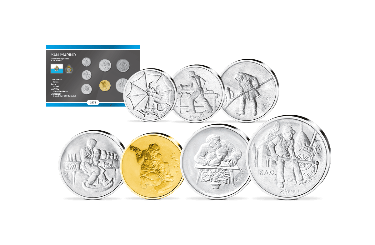 Kursmünzensatz San Marino 1978