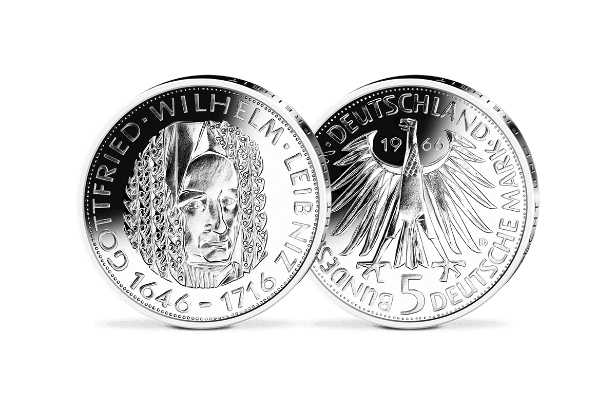 5-DM Münze Gottfried Wilhelm Leibniz