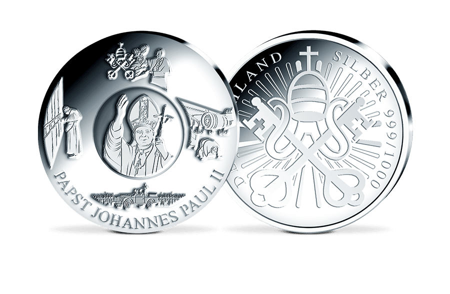Teller-Gedenkprägung Papst Johannes Paul II.