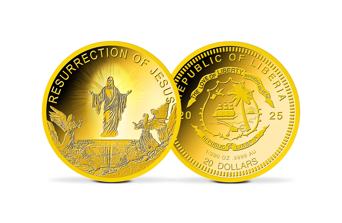 Dollar-Goldmünze Die Auferstehung Jesu
