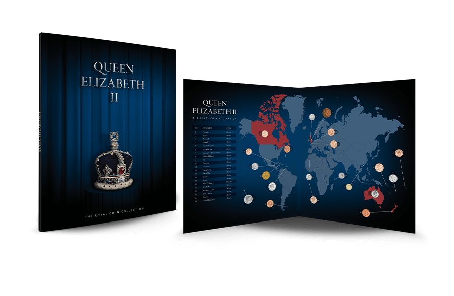 21 Münzen Königin Elisabeth II. aus 21 Ländern im Folder ✓ diverse Metalle ✓ Limitierte Ausgabe ✓ Unzirkuliert ✓ Großbritannien ✓ Jetzt bei BTN sichern!