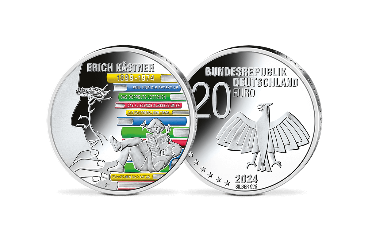 20-Euro-Münze  125. Geburtstag Erich Kästner