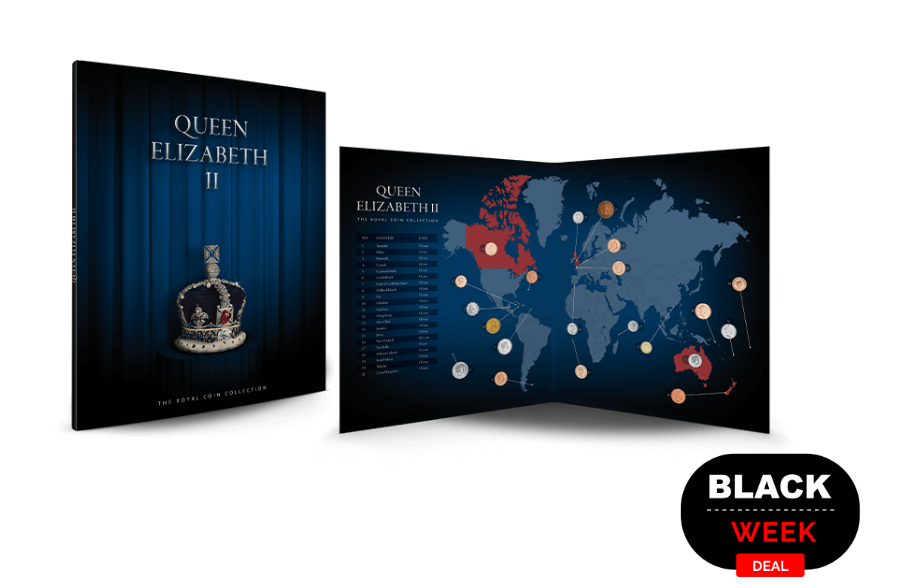 21 Münzen Königin Elisabeth II. aus 21 Ländern im Folder ✓ diverse Metalle ✓ Limitierte Ausgabe ✓ Unzirkuliert ✓ Großbritannien ✓ Jetzt bei BTN sichern!