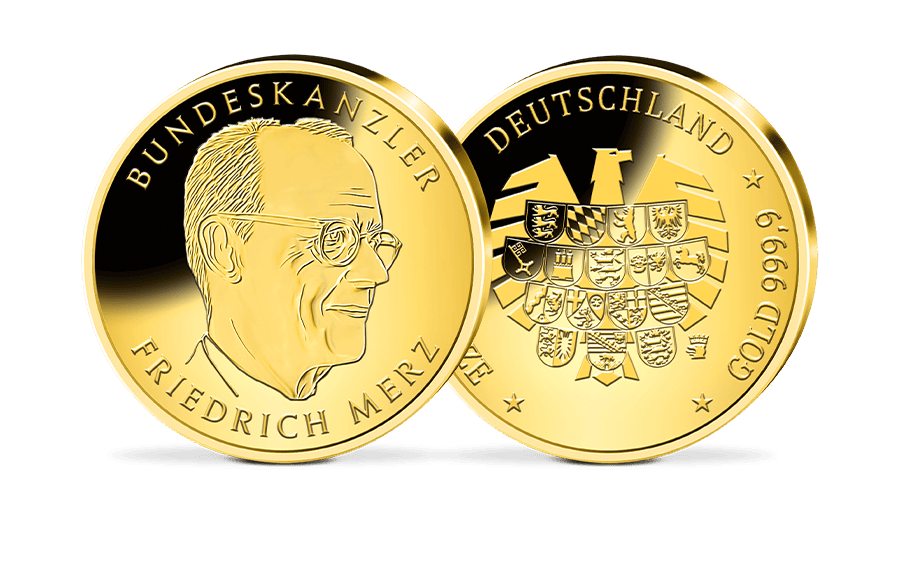 Gold-Prägung Bundeskanzler Friedrich Merz