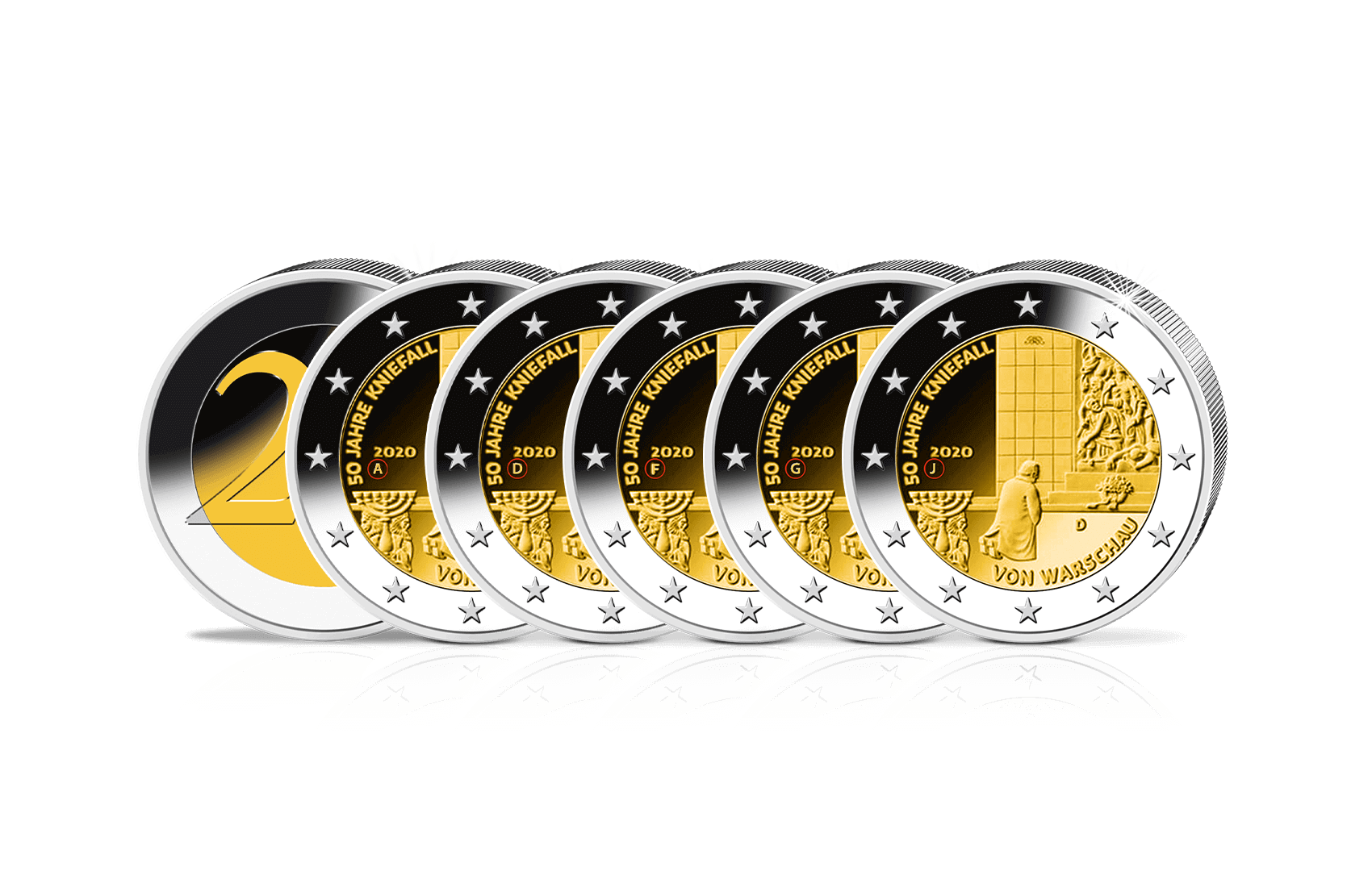 2-Euro-Gedenkmünzensatz Kniefall von Warschau