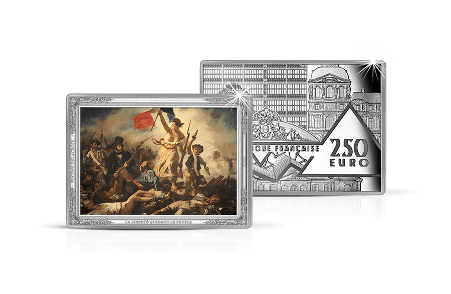 250-Euro-Silbermünze Frankreich Freiheit führt das Volk