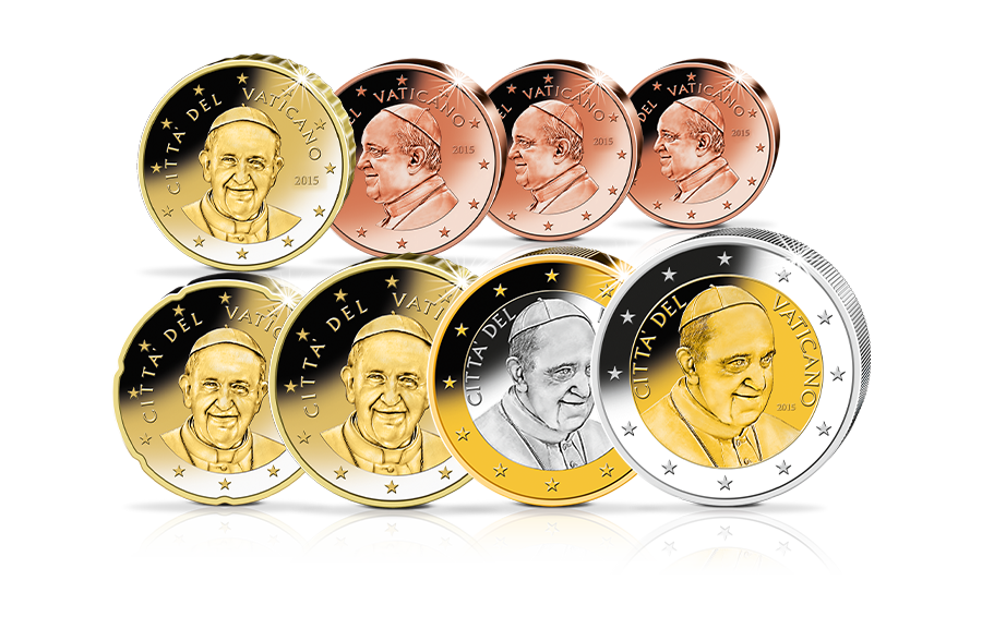 Euro-Kursmünzensatz Vatikan 2015 Euro-Kursmünzensatz Vatikan 2015