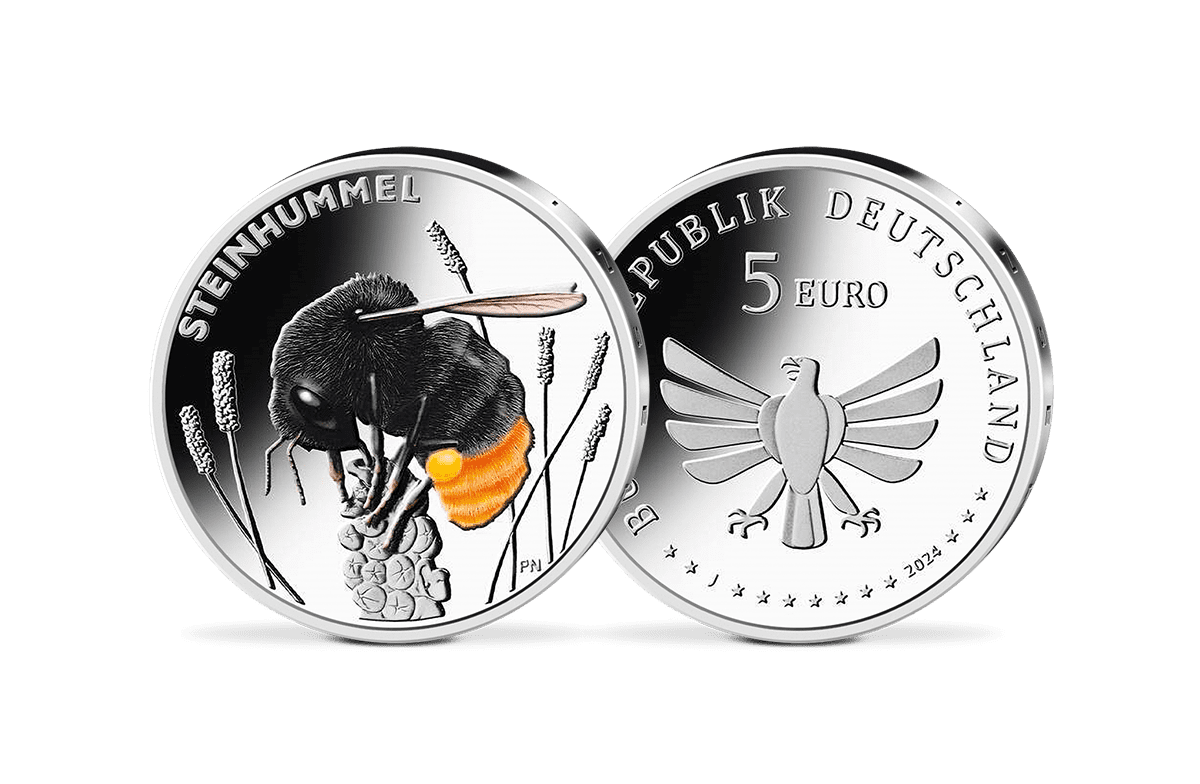 5-Euro-Sammlermünze Steinhummel in PP 5-Euro-Sammlermünze Steinhummel in PP