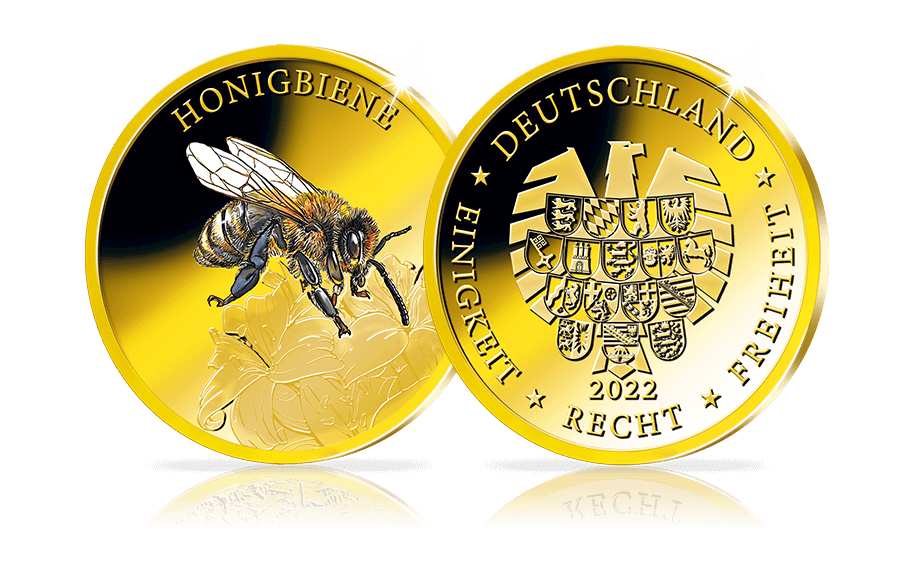 Piedfort-Gedenkprägung Honigbiene Piedfort-Gedenkprägung Honigbiene