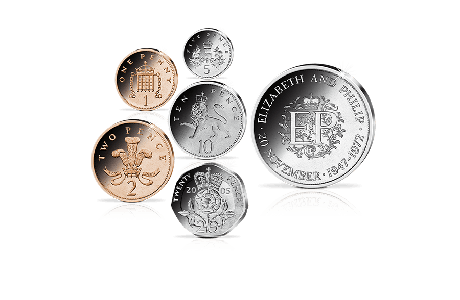 Kursmünzensatz Queen Elizabeth und Prinz Philip Kursmünzensatz Queen Elizabeth und Prinz Philip