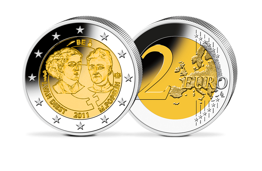 2-Euro-Gedenkmünze - Belgien 2011 - 100 Jahre Internationaler Frauentag 2-Euro-Gedenkmünze - Belgien 2011 - 100 Jahre Internationaler Frauentag