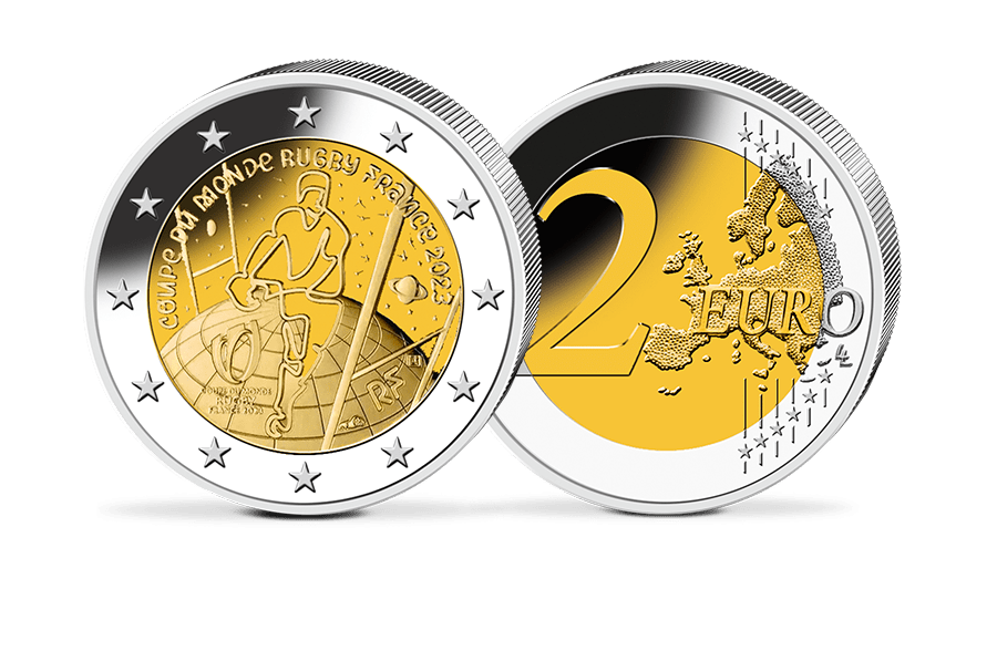 2-Euro-Gedenkmünze - Frankreich 2023 - Rugby World Cup 2-Euro-Gedenkmünze - Frankreich 2023 - Rugby World Cup