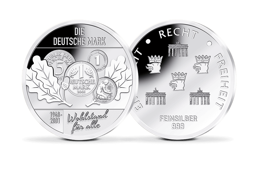 Silber-Gedenkprägung Die Deutsche Mark 1948 - 2001