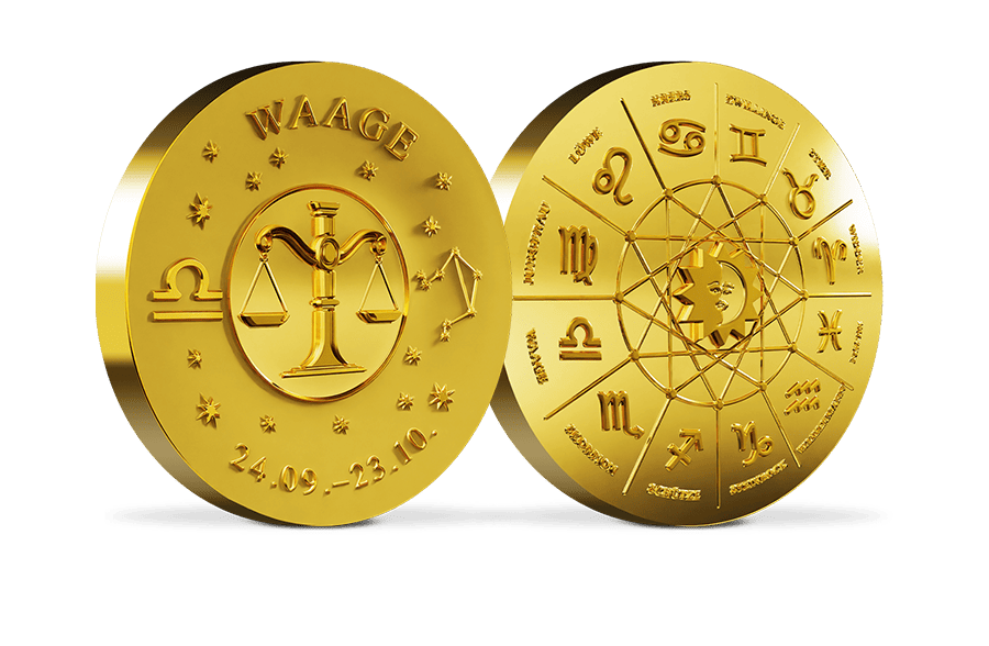 Teller-Gedenkprägung Sternzeichen Wassermann