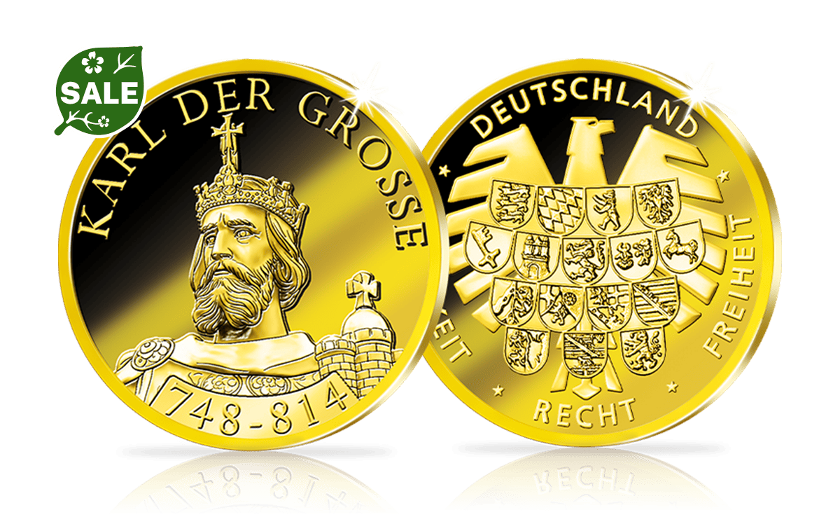 Gold-Gedenkprägung 1275. Geburtstag Karl der Große