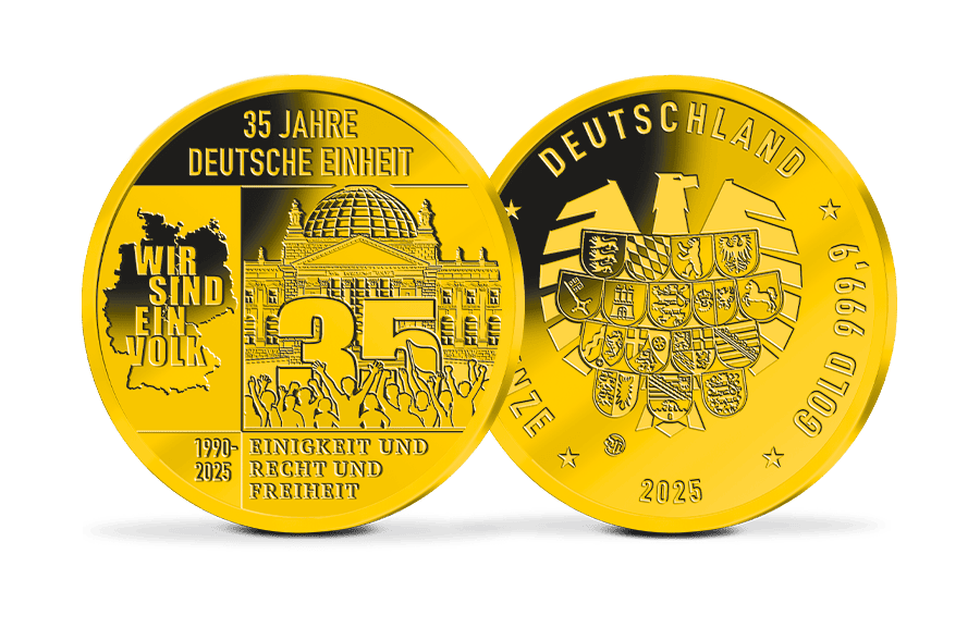 Gold-Gedenkprägung 35 Jahre Deutsche Einheit 1990-2025