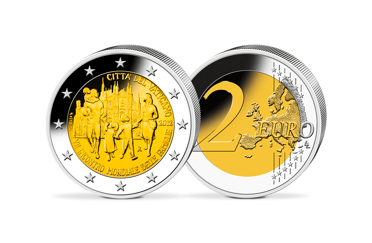 2-Euro-Gedenkmünze Vatikan Weltfamilientreffen 2012