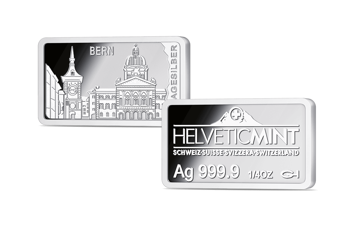 Silber-Barren Bundeshauptstadt Bern 