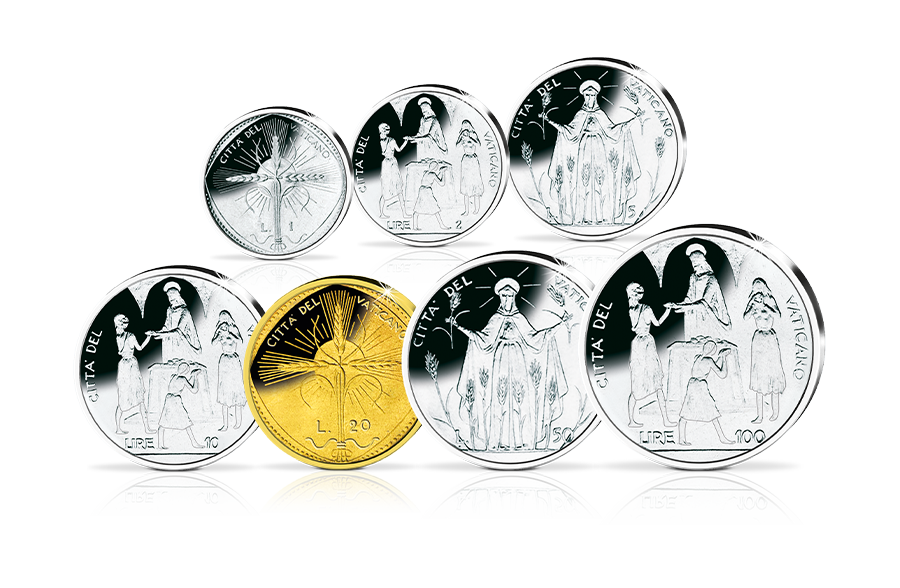  Kursmünzensatz Vatikan - Paul VI. 1968