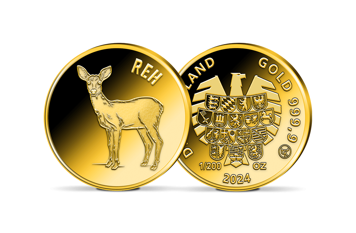 Gold-Gedenkprägung Reh