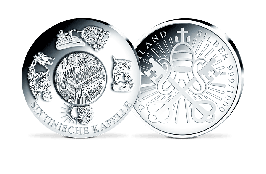 Teller-Gedenkprägung Sixtinische Kapelle