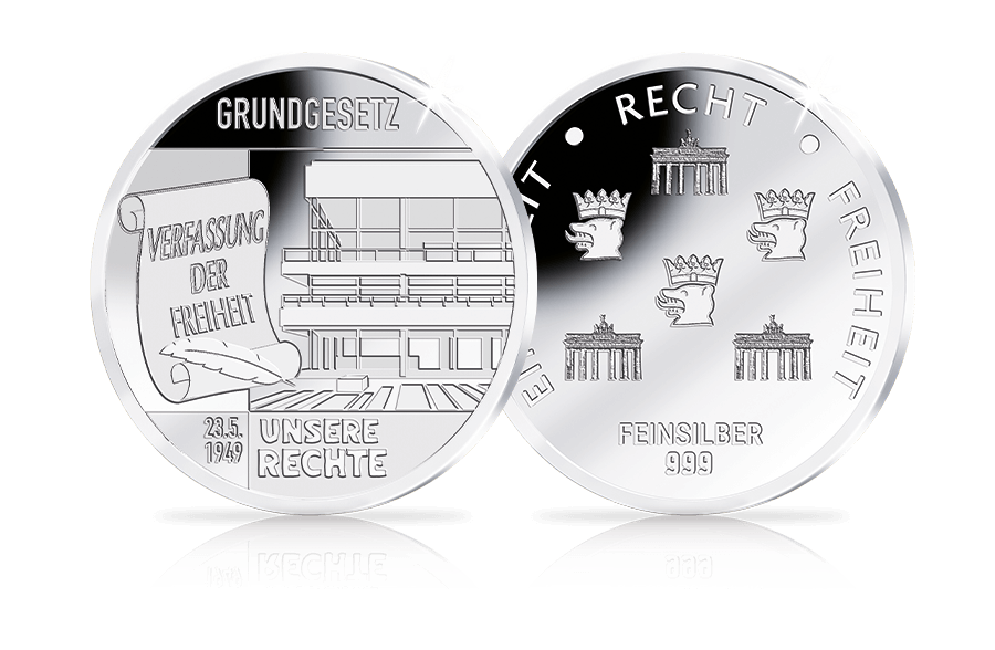 Silber-Gedenkprägung Grundgesetz