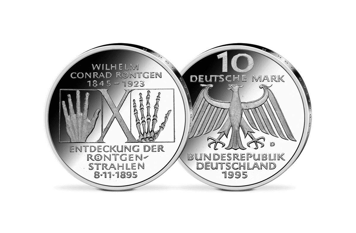 10-DM-Gedenkmünze Wilhelm Conrad Röntgen