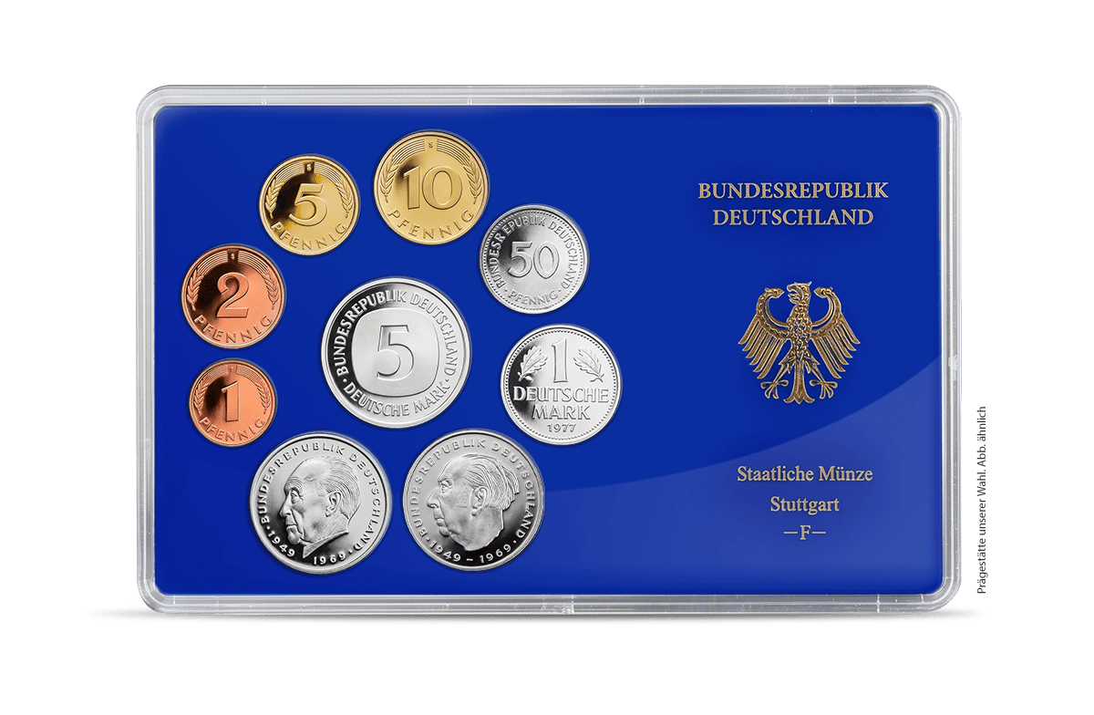 Kursmünzensatz aus dem Jahre 1977